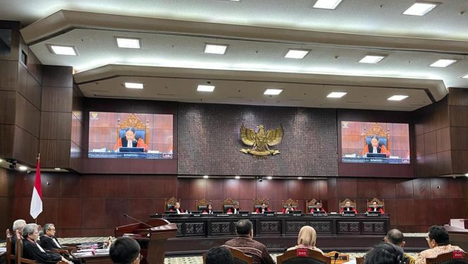 
					Sidang perkara gugatan hasil Pilpres 2024 yang digelar di MK beberapa waktu lalu. Foto : DETIKCOM