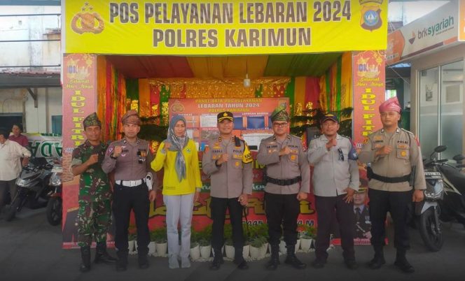 
					Kapolres Karimun Tinjau langsung Pos Pam, Pos Yan Dan Pos Terpadu Dalam Ops Ketupat 2024