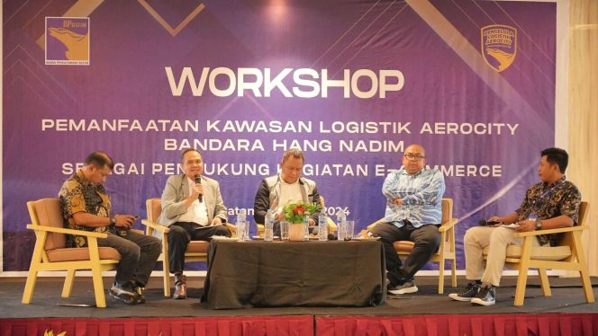 
					BP Batam melalui Unit Usaha PLA menggelar Workshop bertajuk Pemanfaatan Kawasan Logistik Aerocity Bandara Hang Nadim sebagai Pendukung Kegiatan E-Commerce pada Jumat (3/5/2024) di Harris Resort Barelang. Foto: BP Batam