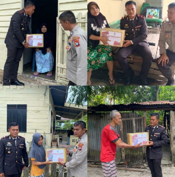 
					Kapolsek Dabo Singkep, Iptu Maidir Riswanto, S.H., bersama dengan anggota Polsek melakukan aksi peduli sosial dengan memberikan bantuan sembako kepada masyarakat di wilayah Sektor Dabo Singkep pada Senin (1/7/2024).