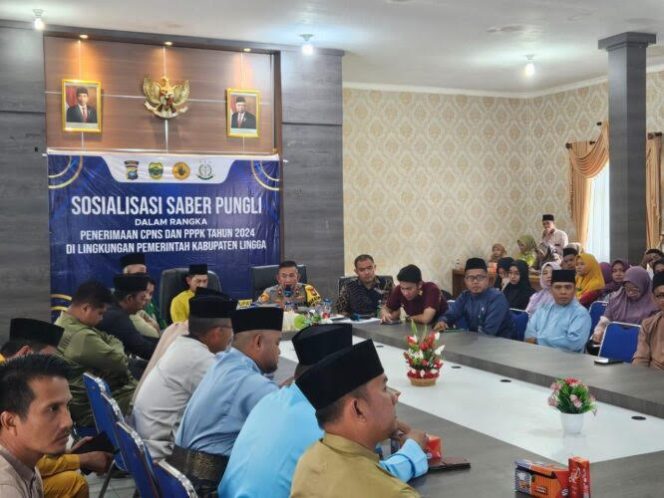 
					Sosialisasi cegah pungli pada penerimaan CPNS dan PPPK di lingkungan Pemkab Lingga okeh Polres Lingga