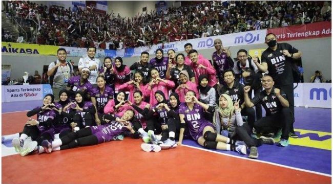 Foto bersama Tim proliga BIN di Proliga 2024 (ist)