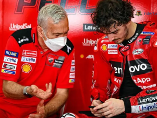 Manajer tim Ducati, Davide Tardozzi dan Bagnaia (ist)