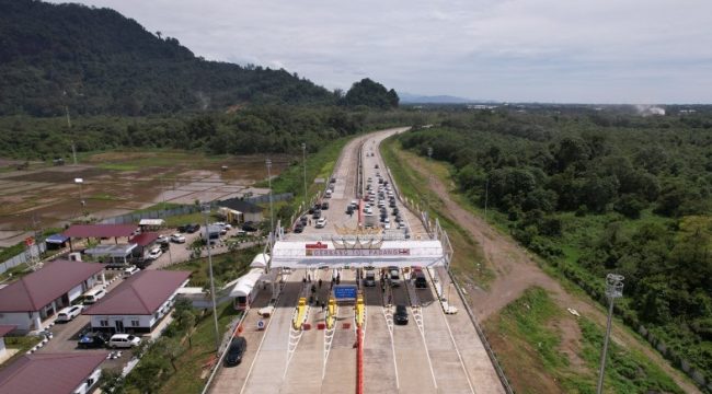 ol Padang-Sicincin menjadi ruas tol dengan volume kendaraan terbanyak (ist)