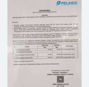 Rencana Pelindo Cabang Tanjungpinang yang akan menaikkan tarif terminal penumpang pada 1 Februari 2025.