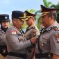 Upacara Sertijab Wakapolres dan Kasatreskrim Polres Kepulauan Anambas berlangsung di lapangan apel Catur Prasetya Polres Kepulauan Anambas, Sabtu ( 04/01/2025 )