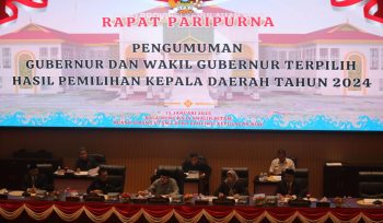 Wakil Ketua DPRD Provinsi Kepri, dr. T. Afrizal Dachlan memimpin rapat penetapan Gubernur dan Wakil Gubernur Terpilih