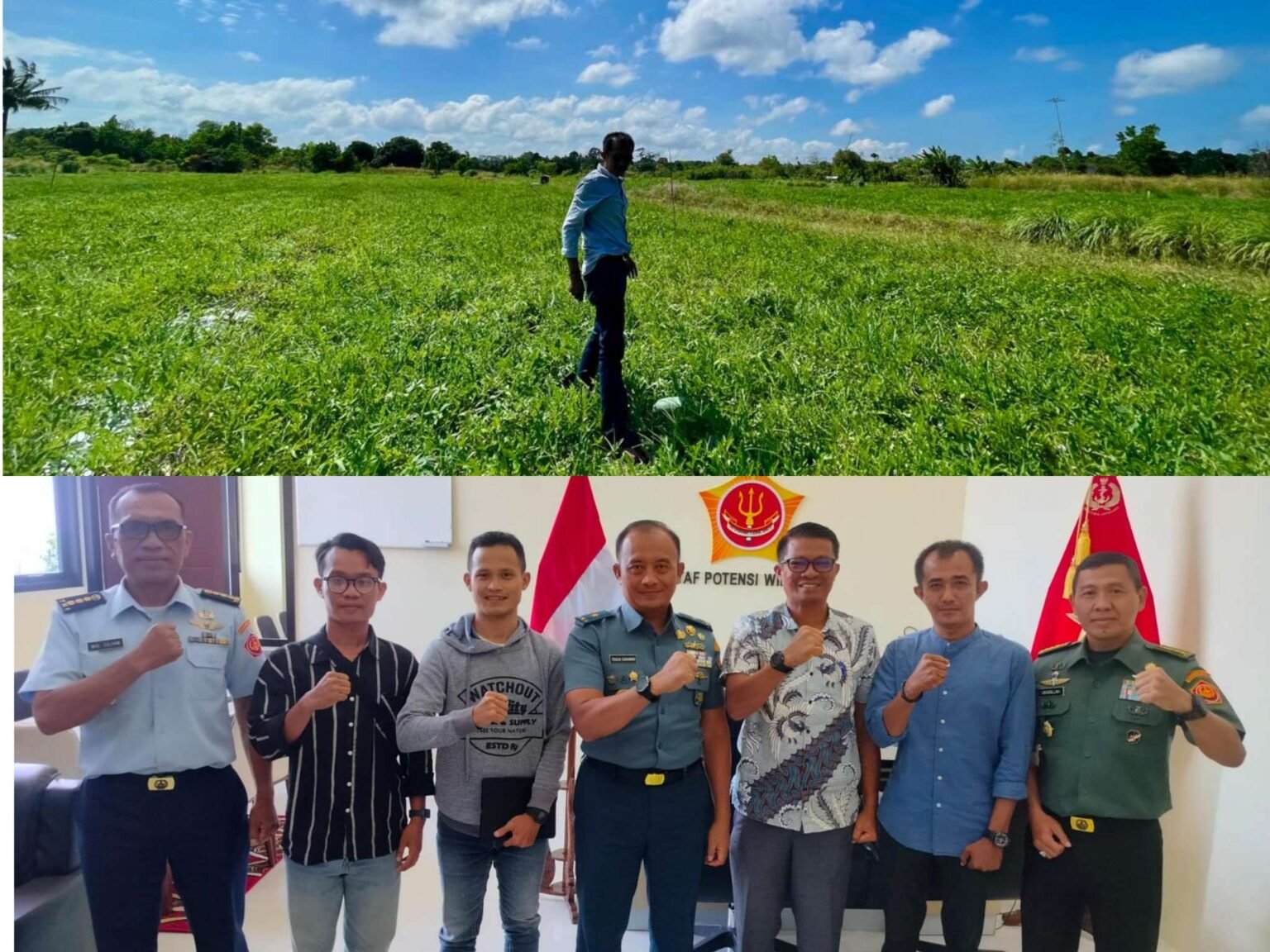 Silaturahmi PWI Tanjungpinang dan Bendahara PWI Kepri Moel Akhyar didampingi pakar kebijakan publik dan governansi Umrah Alfiandri yang disambut hangat Aspotwil Kogabwilhan I Laksamana Pertama TNI Teguh Dharmawan didampingi dua Paban Asisten, Selasa (04/03/2025)