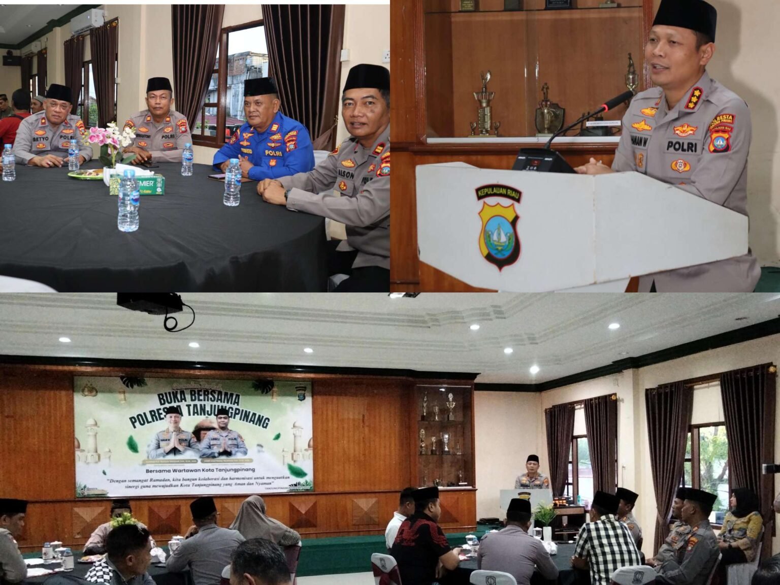 Perkuat Sinergitas, Polresta Tanjungpinang dan Insan Pers Buka Bersama Polresta Tanjungpinang bersama para wartawan kota Tanjungpinang, melaksanakan buka bersama dengan penuh kehangatan, di Gedung Antan Seludang, Mapolresta Tanjungpinang, Selasa (11/03/2025).