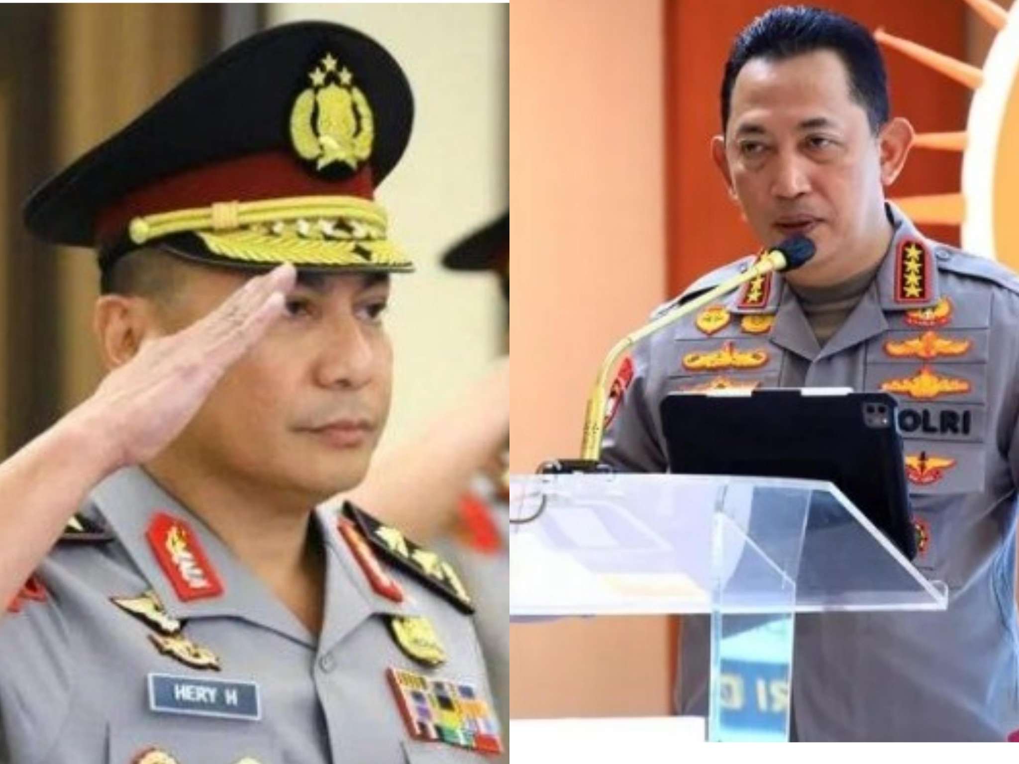 Kapolri Jenderal Polisi Drs. Listyo Sigit Prabowo dan Irjen Pol Heri Heriawan. (foto Dok Humas Polri)