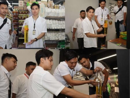 Tim Satgas Pangan Polresta Tanjungpinang meninjau beberapa toko, untuk mengatasi terjadinya peredaran minyak goreng dengan merk Minyakita oplosan maupun pengurangan takaran, Kamis (13/3/2025).
