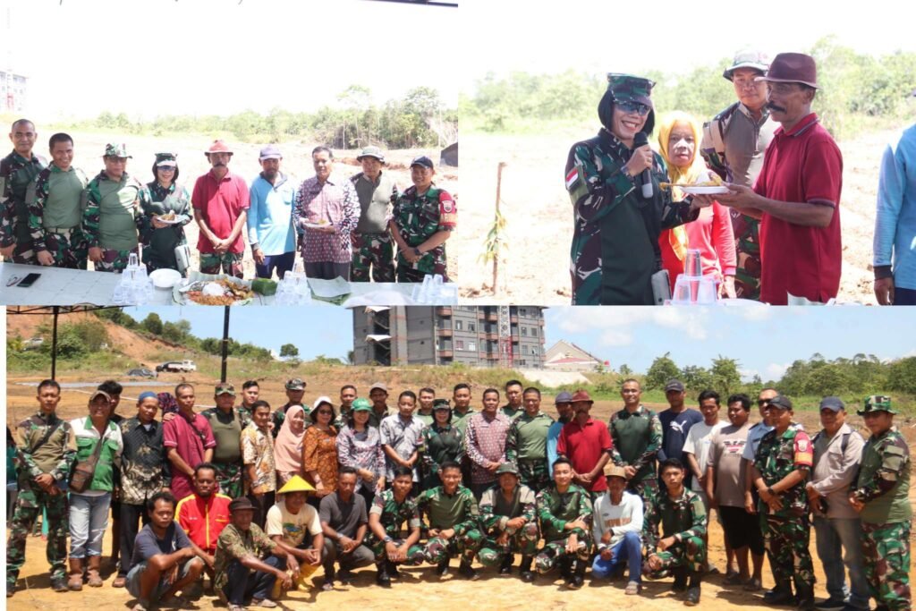 Kegiatan pembukaan lahan pertanian Kogabwilhan I dan Kelompok Tani Maju Mapan dan Harapan Jaya di Sei Unggar Dompak, Tanjungpinang (foto: humas Kogabwilhan I)