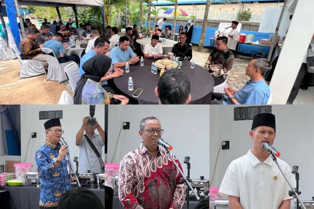 Kegiatan Halal Bi Halal Pokja PWI Kota Tanjungpinang yang dihadiri Wakil Walikota Tanjungpinang Raja Ariza, Ketua PWI Kepri Saibansyah Dardani, Ketua Pokja PWI Tanjungpinang Suhardi saat menyampaikan kata sambutan di kantor Pokja PWI di Jalan Kampung Bulang, Kota Tanjungpinang, Provinsi Kepulauan Riau, Kamis (17/04/2025)