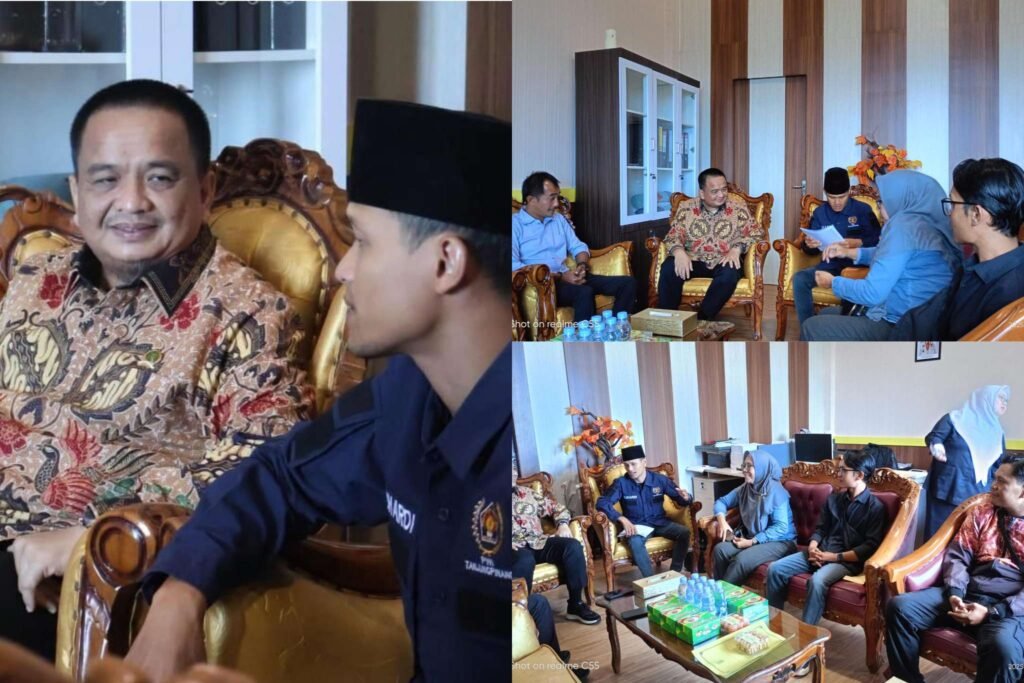 Wakil Ketua I DPRD Kota Tanjungpinang, Ade Angga saat pertemuan dengan pengurus PWI Tanjungpinang di Kantor DPRD Tanjungpinang, Senin (28/4/2025),