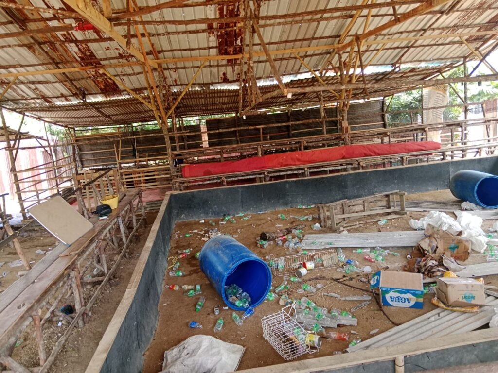 Lokasi yang diduga dijadikan tempat judi sabung ayam