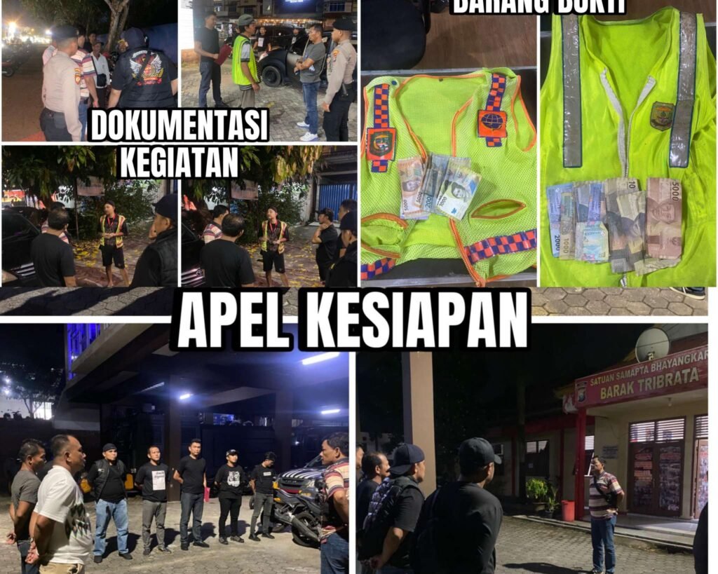 Kegiatan razia juru parkir liar yang tidak sesuai prosedur atau perizinan di wilayah Kota Tanjungpinang pada Senin (12/5/2025) malam.