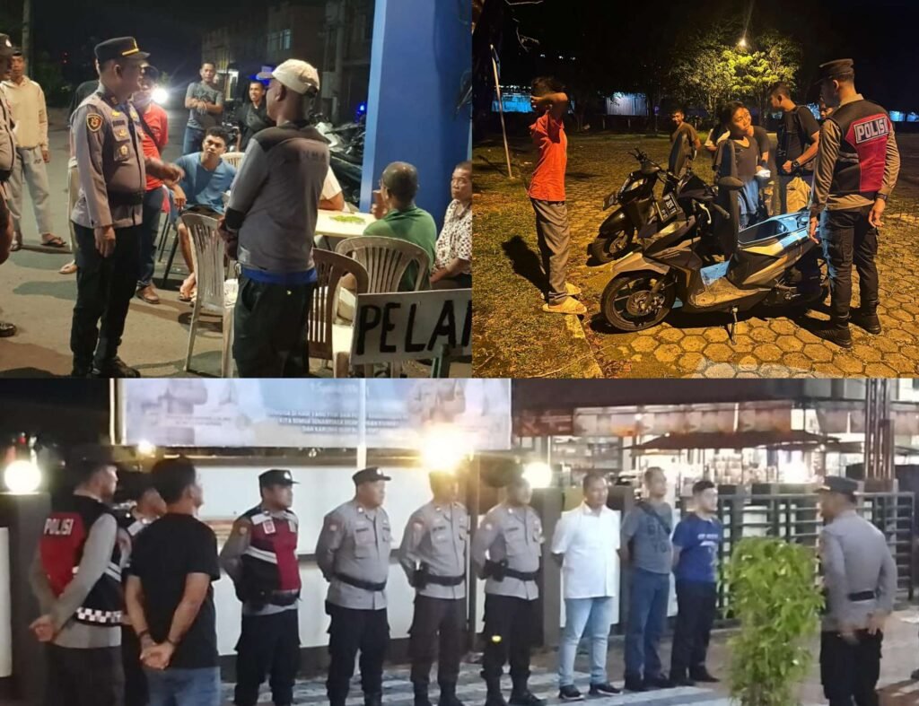 Kapolsek Tanjungpinang Timur, AKP Sugiono saat pimpin Giat KRYD ciptakan Kantibmas di sejumlah titik kawasan wilayah tugasnya, Sabtu (17/05/2025) malam