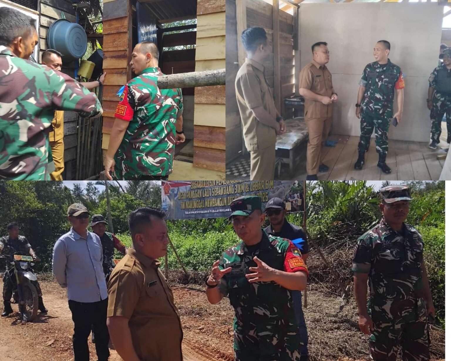 Dandim 0315/Tanjungpinang Tinjau Langsung Kegiatan Fisik TMMD Ke 124 di Desa Panggak Laut Lingga, Selasa (20/05/2205)