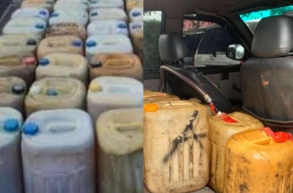 Foto ilustrasi barang bukti jeriken pelansir solar diamankan