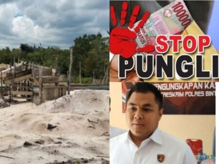 Foto ilustrasi aktivitas tambang pasir dan ilustrasi pungli. Sering Kasat Reskrim Polres Bintan Iptu Fikri