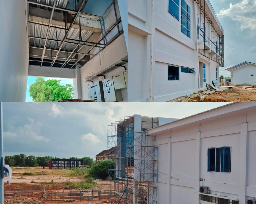 Kondisi Pembangunan Proyek BPTD Kepri yang terbengkalai akibat dugaan pembayaran proyek yang dikerjakan selama empat bulan terakhir ini belum diselesaikan oleh pihak BPTD Kepri dan rekanan PT. Triderrick Sumber Makmur.
