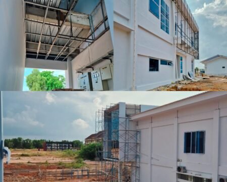 Kondisi Pembangunan Proyek BPTD Kepri yang terbengkalai akibat dugaan pembayaran proyek yang dikerjakan selama empat bulan terakhir ini belum diselesaikan oleh pihak BPTD Kepri dan rekanan PT. Triderrick Sumber Makmur.