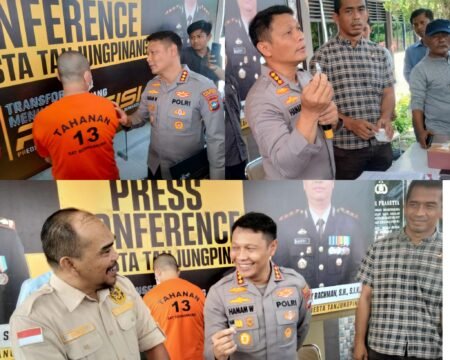 Kapolresta Tanjungpinang Kombes Pol Hamam saat press rilis didampingi Kasat Narkoba, AKP Lajun Siado Rio Sianturi, dan Hakim Pengadilan Negeri Tanjungpinang di Polres Tanjungpinang., Kamis (12/06/2025) ft/Asfanel