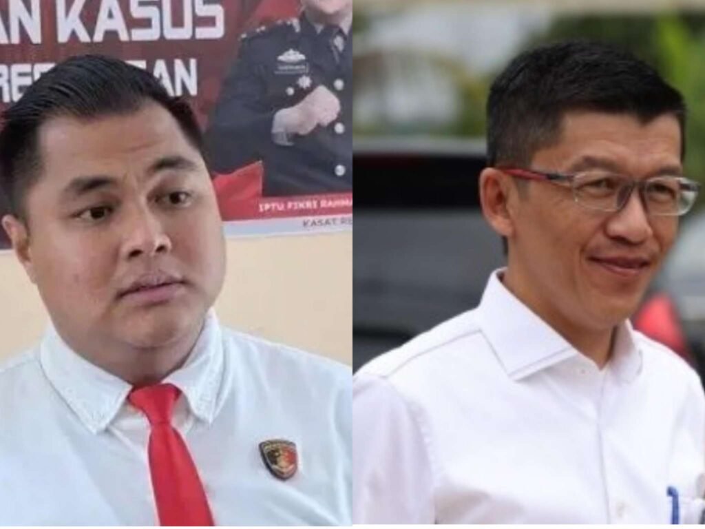 Kasatreskrim Polres Bintan, Iptu Fikri Ramahdi (kiri), Hasan (kanan, kacamata) ft/ist