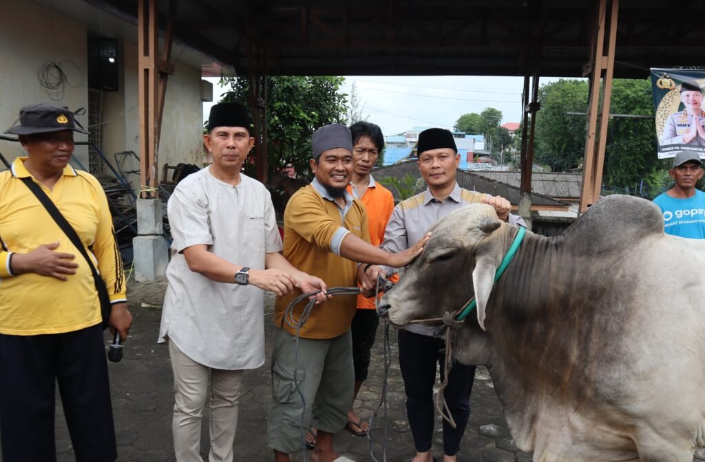 Polresta Tanjungpinang Sembelih 6 Ekor Hewan Kurban, Idul Adha 1446 H