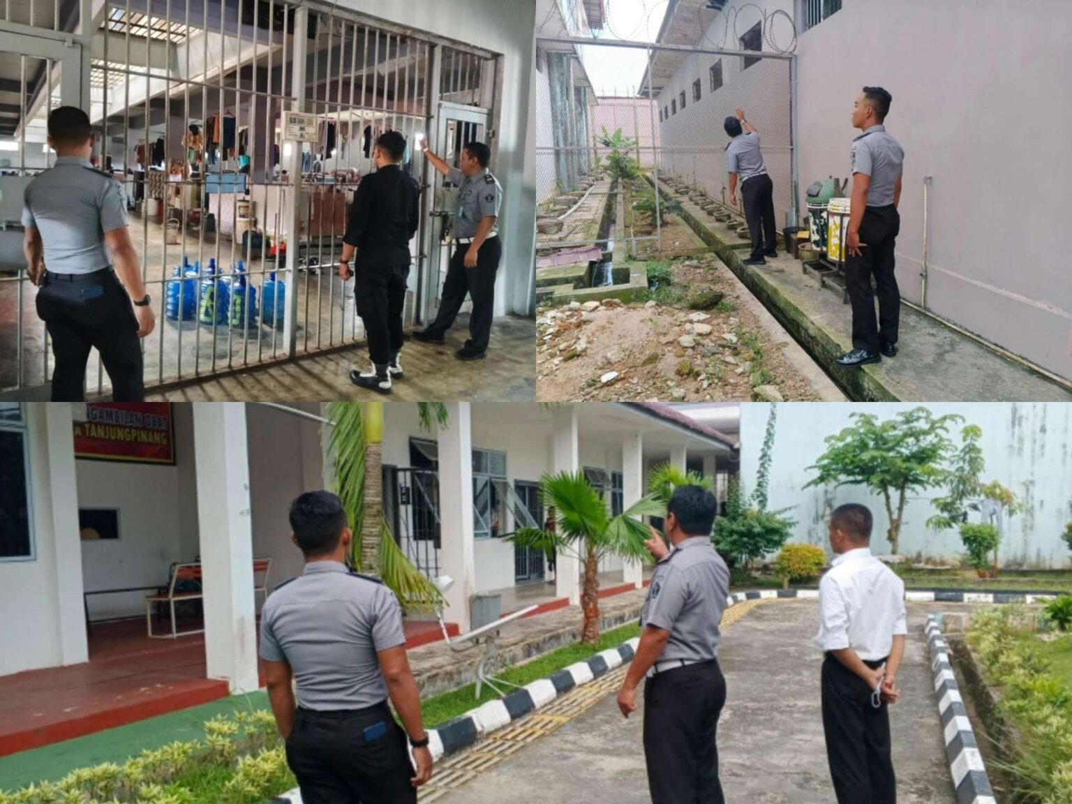 Sejumlah anggota Kesatuan Pengamanan Lembaga Pemasyarakatan (KPLP) Lapas Klas IIA Tanjungpinang mendadak melakukan kontrol keliling di jam rawan, Selasa 8 Juli 2025.
