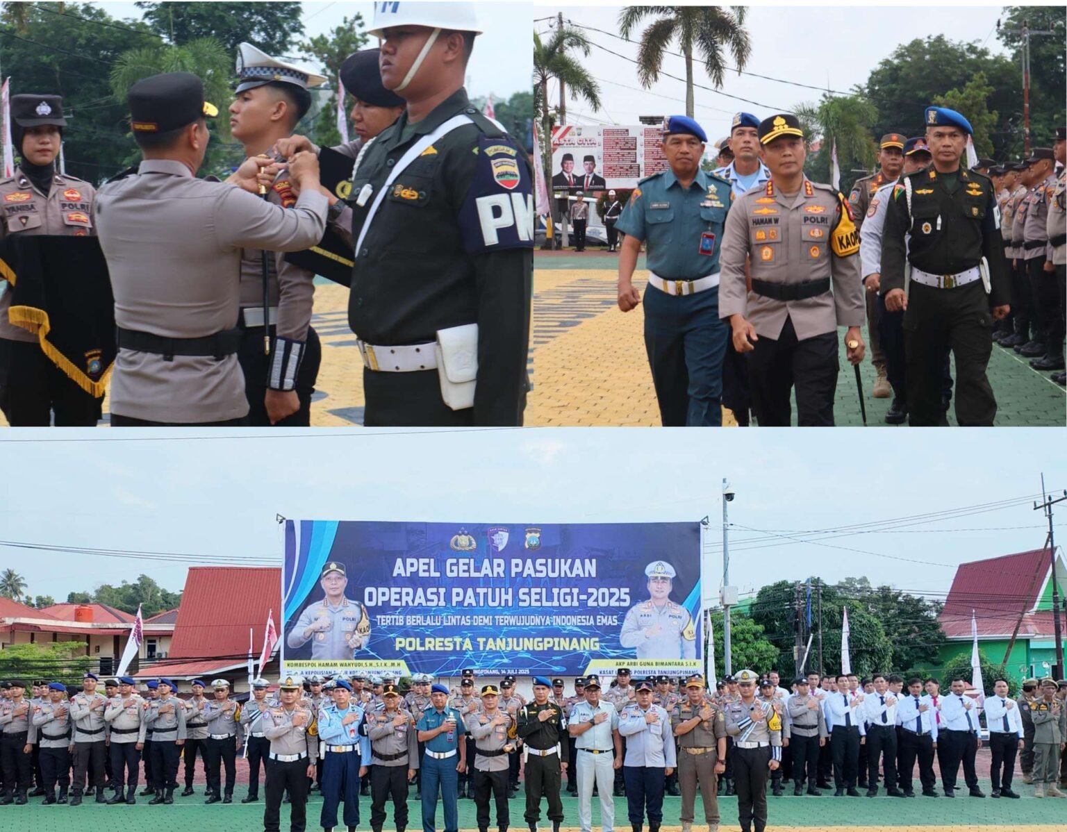 Polresta Tanjungpinang melaksanakan Apel Gelar Pasukan pada Operasi Patuh Seligi Tahun 2025, bertempat di Mapolresta Tanjungpinang, Senin (14/7/2025).