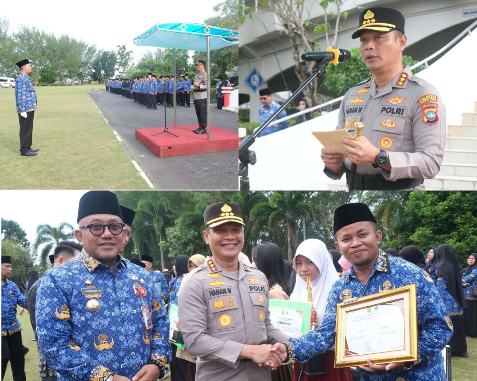 Kapolresta Tanjungpinang Pimpin Upacara Hari Koperasi Nasional Ke-78 di Kantor Wali Kota Tanjungpinang, Jl. Daeng Celak, Kelurahan Senggarang, Kamis (17/7/2025).