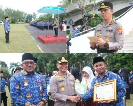 Kapolresta Tanjungpinang Pimpin Upacara Hari Koperasi Nasional Ke-78 di Kantor Wali Kota Tanjungpinang, Jl. Daeng Celak, Kelurahan Senggarang, Kamis (17/7/2025).