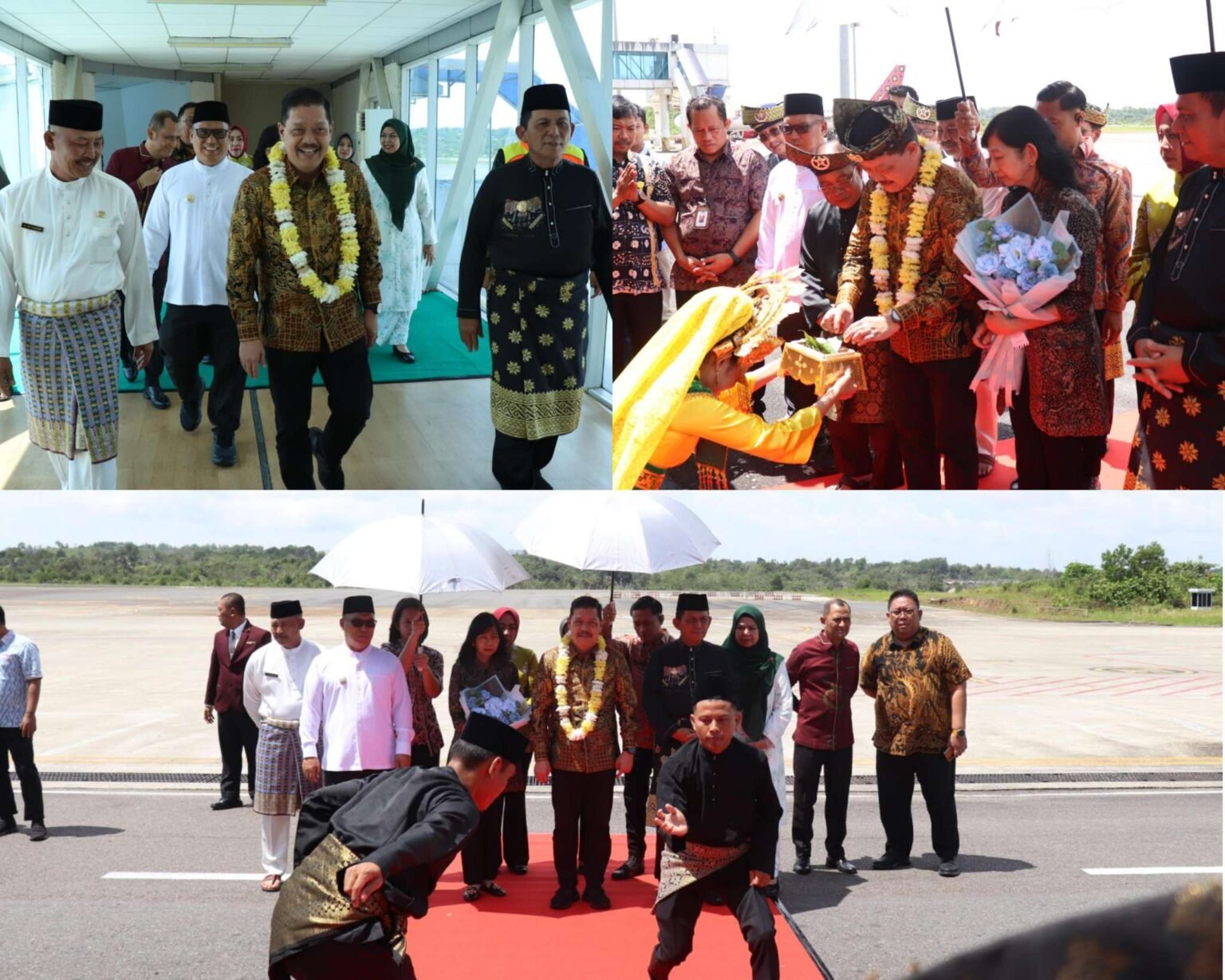 Suasana penuh kehangatan dan nuansa adat Melayu mewarnai penyambutan Kepala Kejaksaan Tinggi Kepulauan Riau yang baru Jehezkiel Devy Sudarso, S.H., C.N., yang telah dilantik oleh Jaksa Agung ST Burhanuddin pada hari Rabu tanggal 16 Juli 2025 di Lantai 11 Gedung Utama Kejaksaan Agung Jakarta, bersama Ketua Ikatan Adhyaksa Dharmakarini (IAD) Wilayah Kepri Ibu drg. Cynthia Regina Waworuntu D di Bandara Raja Haji Fisabilillah (RHF) Tanjungpinang, Jumat (18/7/2025).