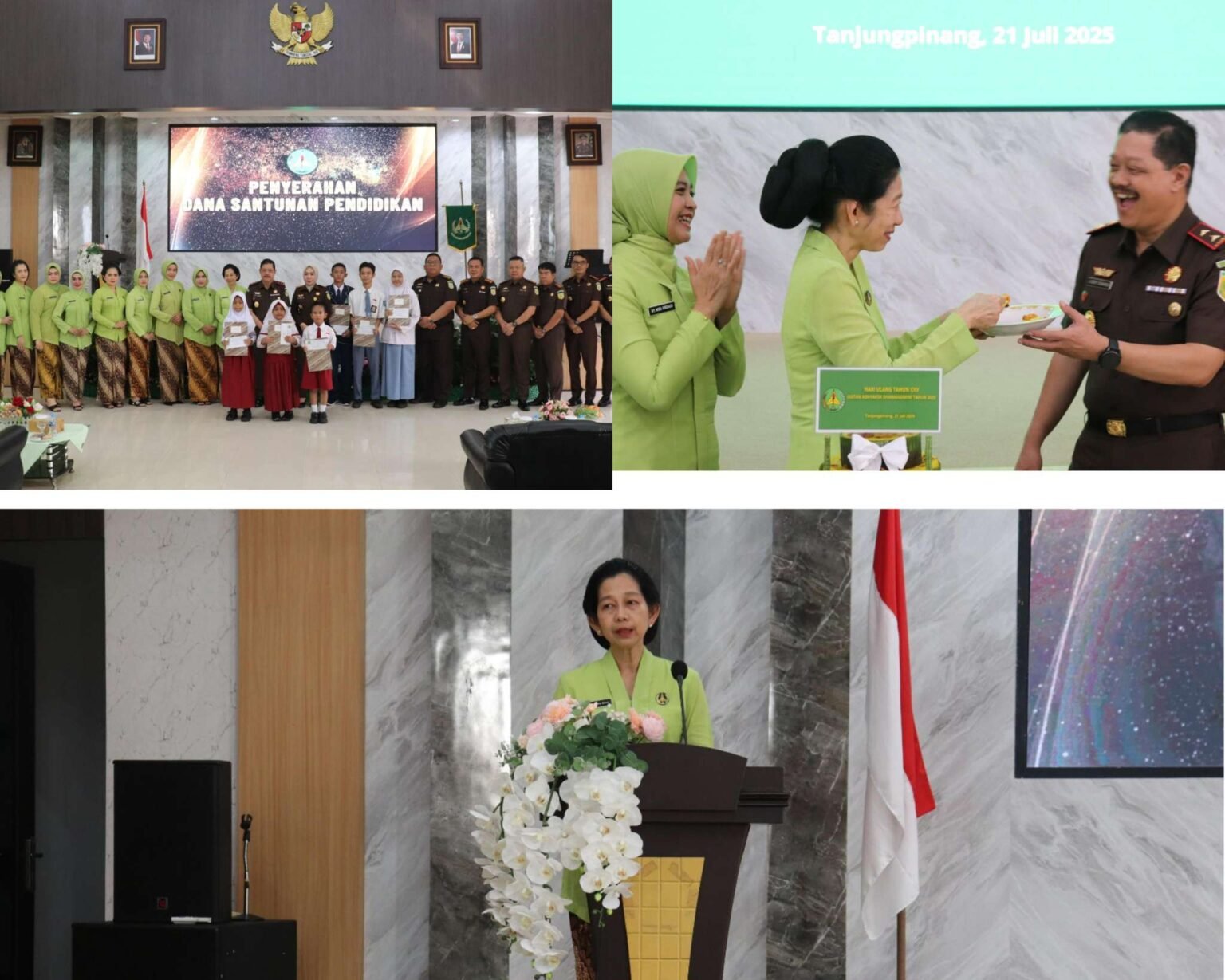 Rangkaian kegiatan IAD Kepri menggelar peringatan HUT ke-25 di Aula Sasana Baharuddin Loppa Kejaksaan Tinggi Kepulauan Riau (Kejati Kepri), Senin (21/07/2025).