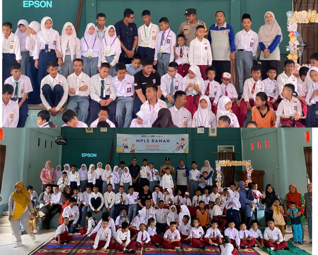 Foto bersama usai kegiatan Masa Pengenalan Lingkungan Sekolah (MPLS) di SLB Negeri 2 Tanjungpinang Jl. Daeng Kamboja, Kota Tanjungpinang, Selasa (22/07/2025) pagi.