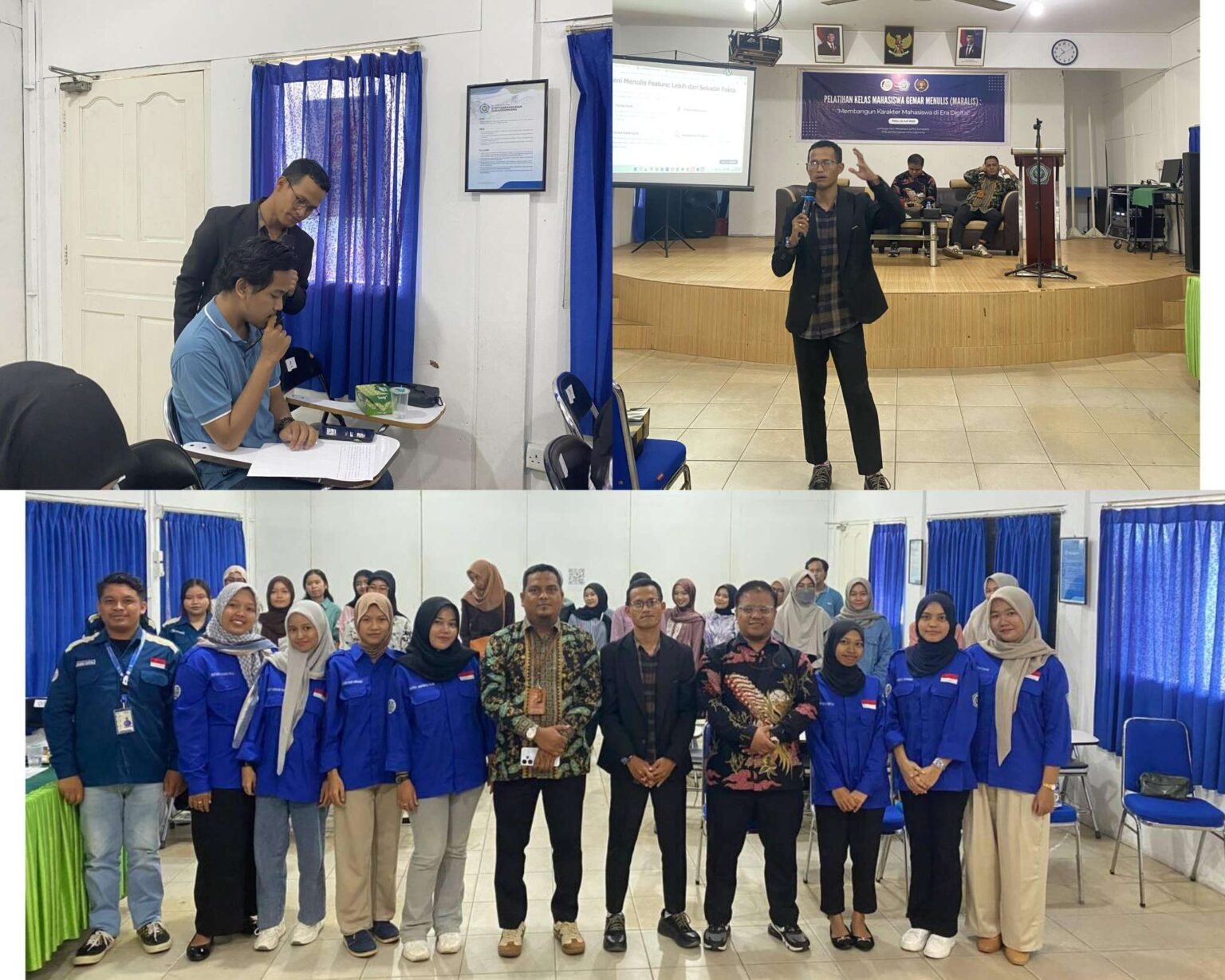 Ketua PWI Tanjungpinang, Suhardi menjadi narasumber dalam pelatihan jurnalistik yang digelar oleh Lembaga Pers Mahasiswa (LPM) STIE Pembangunan, Rabu (23/072025)