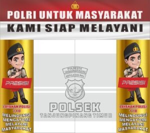Spanduk himbauan Kamtibmas Polsek Tanjungpinag Timur 

