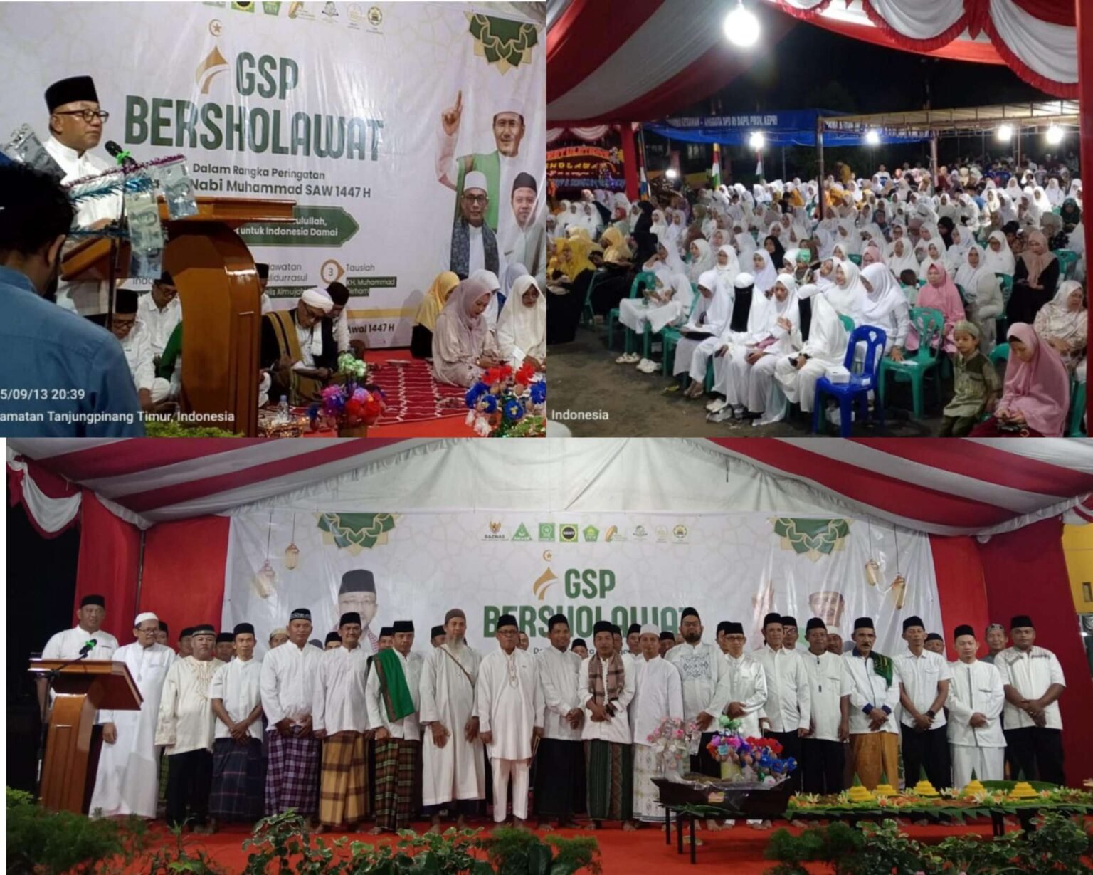 Walikota Tanjunpinang Lis Darmansyah saat memberikan sambutan.Jamaah saat mengikuti istighosah