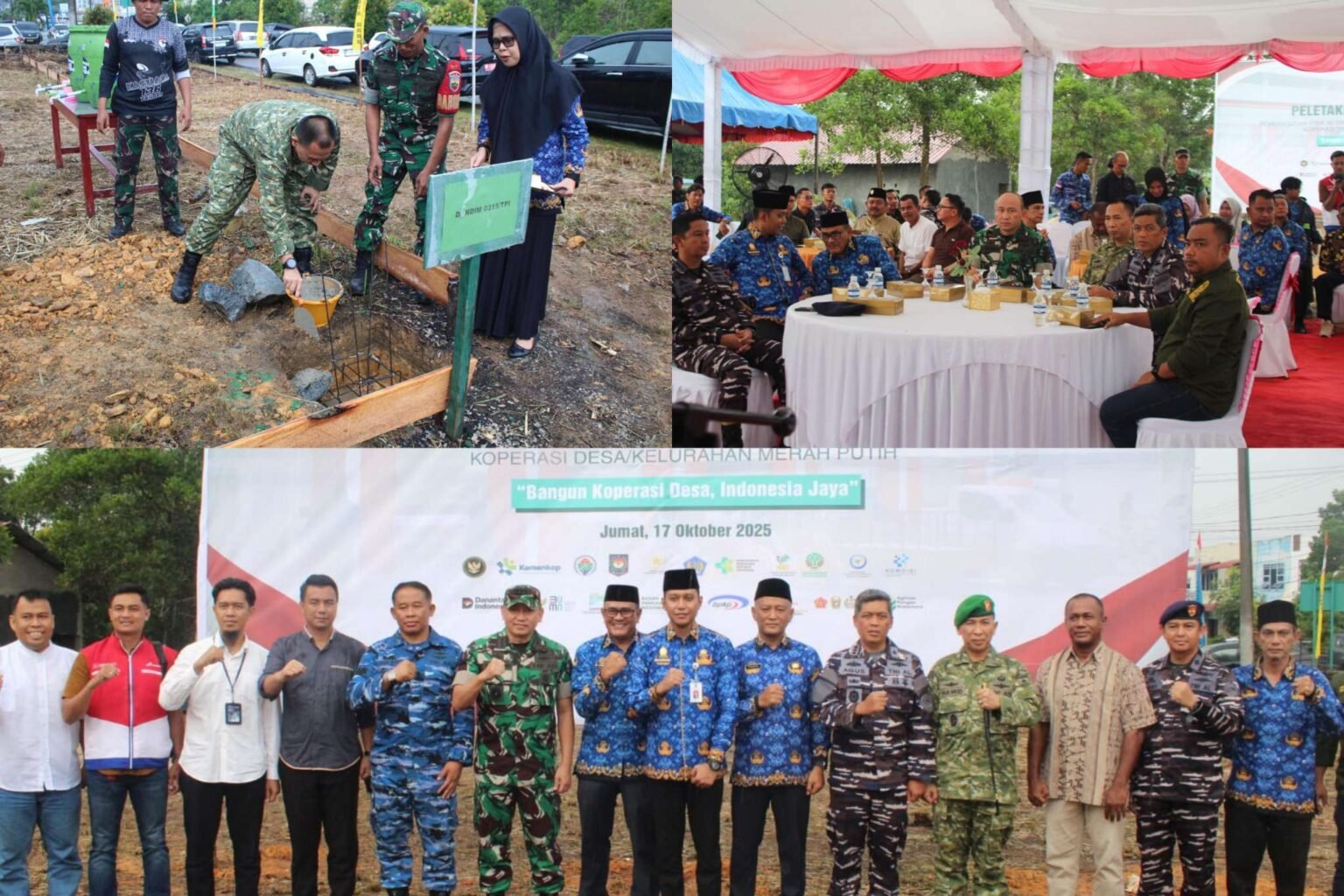 Dandim 0315/Tanjungpinang Hadiri Peletakan Batu Pertama Pembangunan 800 Koperasi Merah Putih Serentak di Bintan