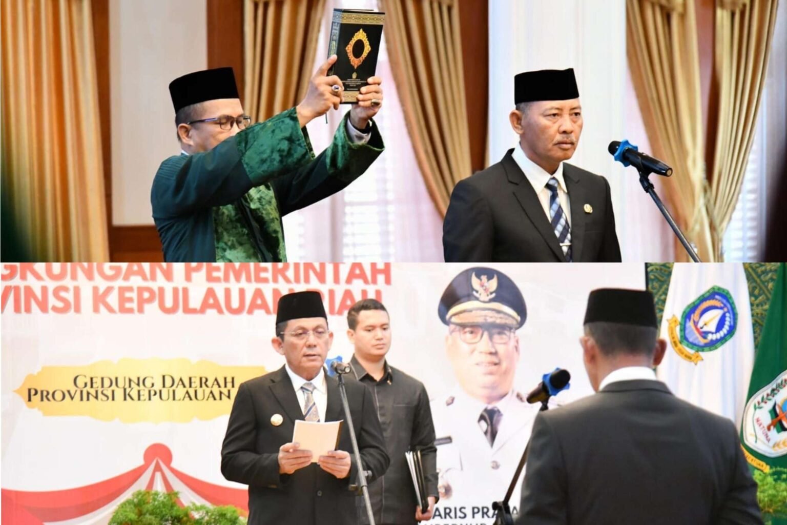 Pengambilan sumpah jabatan Adi Prihantara sebagai Pejabat Fungsional Pengawas Urusan Pemerintahan Daerah Ahli Utama sekaligus Plh Sekdaprov Kepri di Gedung Daerah, Tanjungpinang.