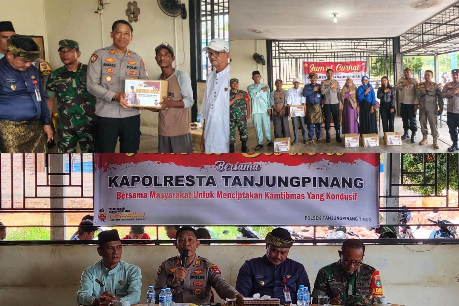 Kegiatan Jumat Curhat Polsek Tanjungpinag Timur bersama warga Perumahan Alam Tirta Lestari Jalan Ganet RT 001 RW 011 Kelurahan Pinang kencana Kecamatan Tanjungpinang Timur, Jum'at (24/10/2025).