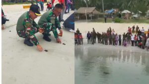 Kogabwilhan I bekerja sama dengan Universitas Maritim Raja Ali Haji (UMRAH) menggelar kegiatan Maritime Camp di Pantai Dugong, Kabupaten Bintan Provinsi Kepri, Jum'at (10/10/2025).