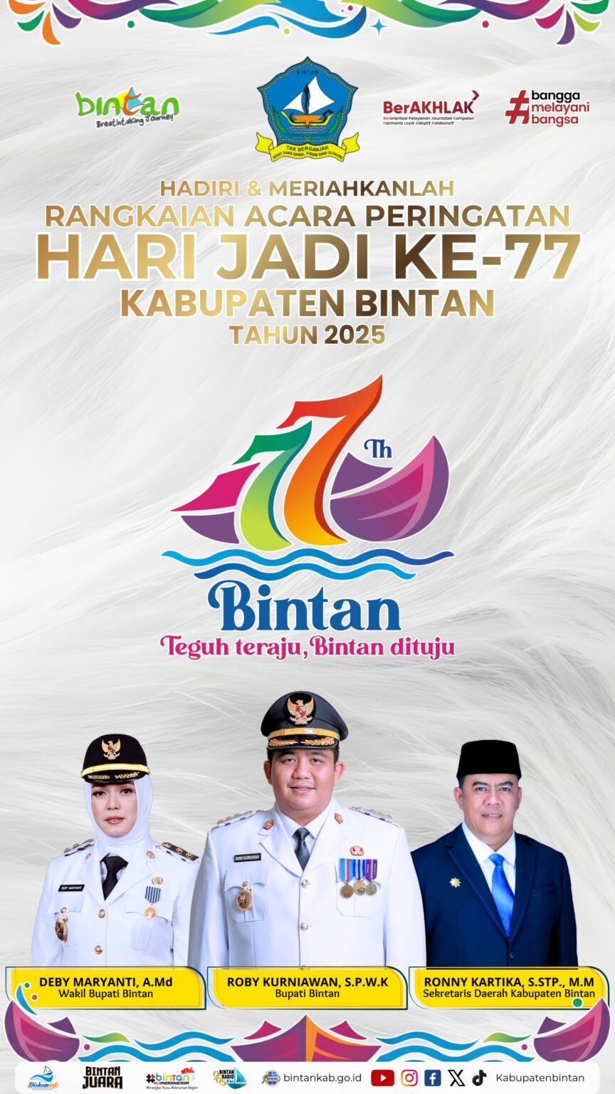 Catat Rangkaiannya, 'Jom' Semarakkan Hari Jadi Ke-77 Kabupaten Bintan
