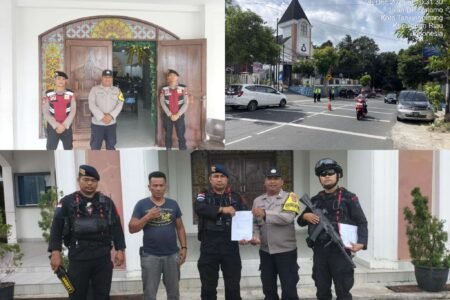 Personel Polsek TPI Barat Pastikan Masyarakat Beribadah Natal Aman dan Nyaman