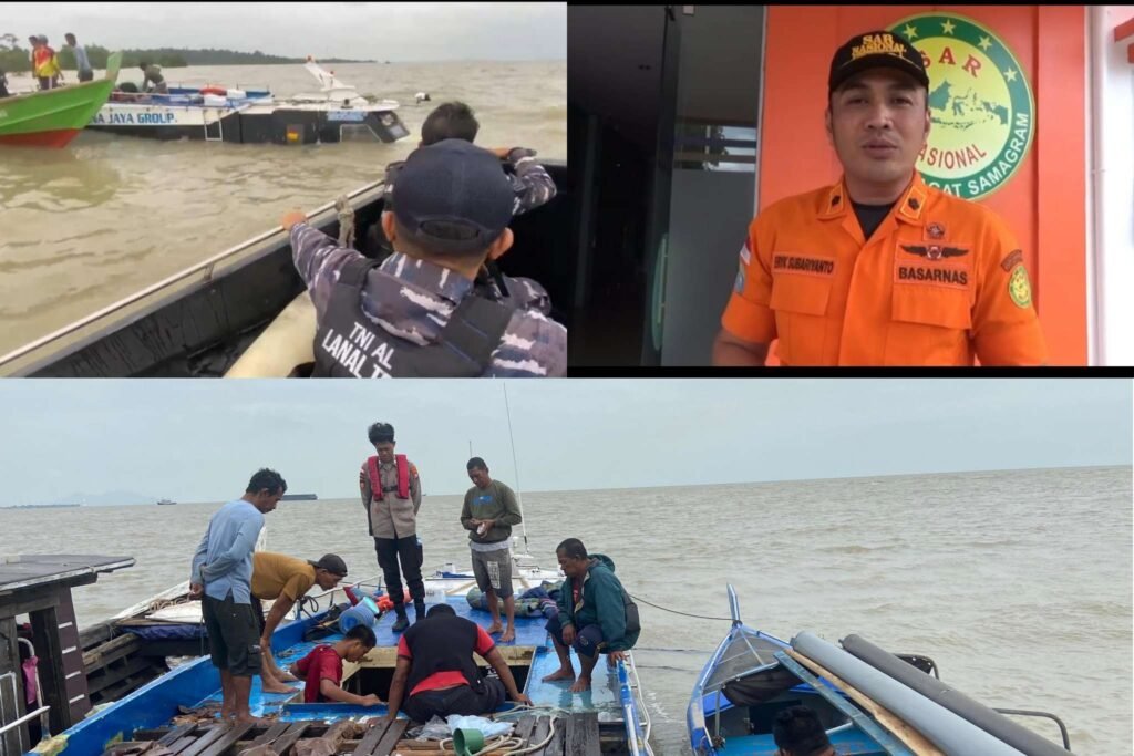 Kepala Operasi dan Siaga Basarnas Tanjungpinang, Eryk Subarianto saat menyampaikan siaran pers, terkait informasi kejadian kecelakaan kapal berupa tenggelamnya Speed Boat “ASNA JAYA” di Perairan Pulau Parit, Kabupaten Tanjung Balai Karimun, pada Rabu, 31 Desember 2025, sekitar pukul 08.40 WIB.