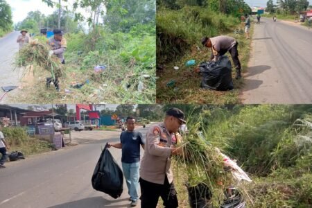 Bhabibkamtimas Bersama Kelurahan Pinang Kencana Kecamatan Tanjungpinang Timur Goro Bersihkan Sampah, Cegah Banjir dan Ciptakan Lingkungan Sehat