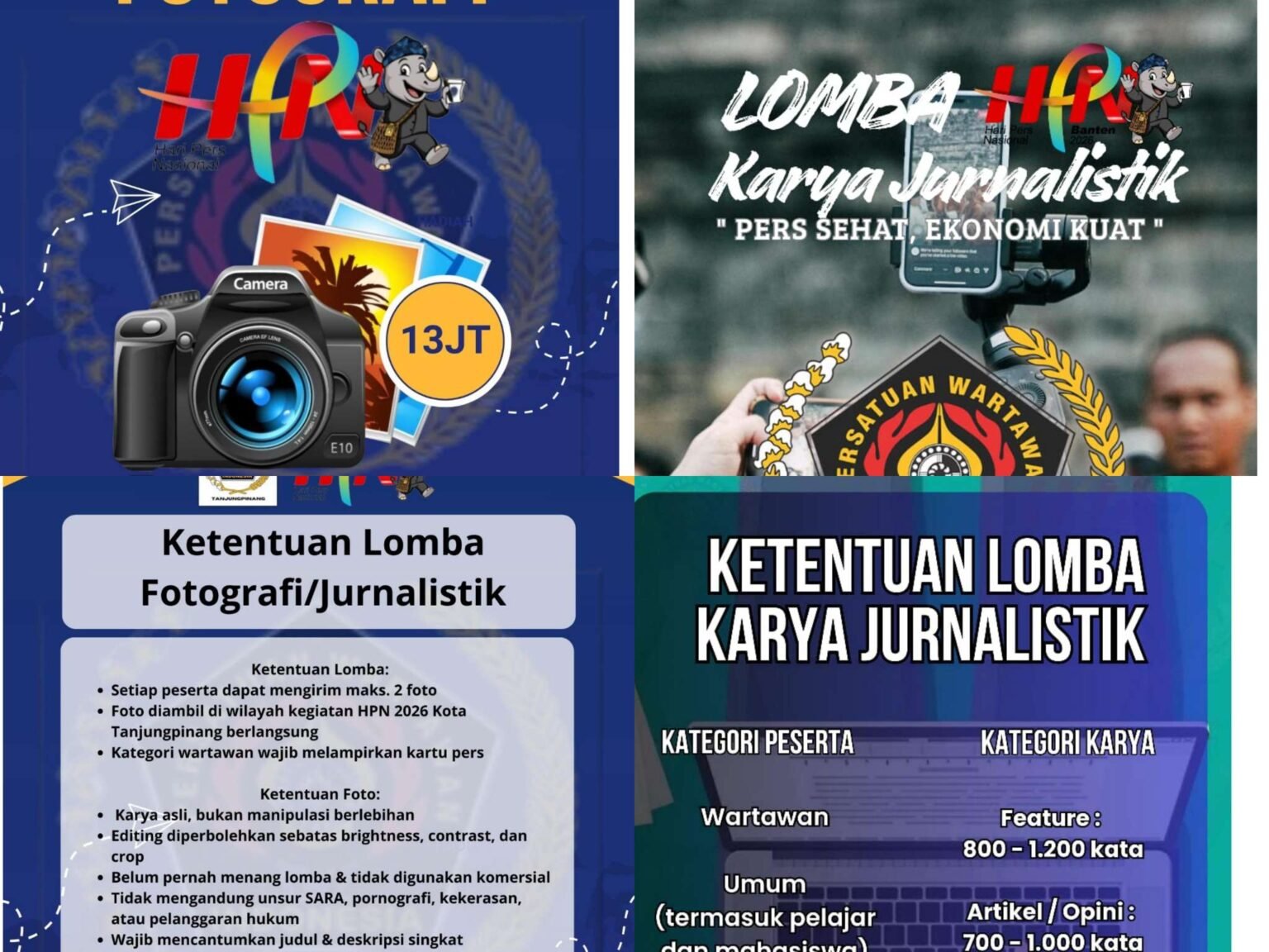 Sambut HPN 2026, PWI Tanjungpinang Adakah Berbagai Lomba Karya Jurnalistik untuk Umum