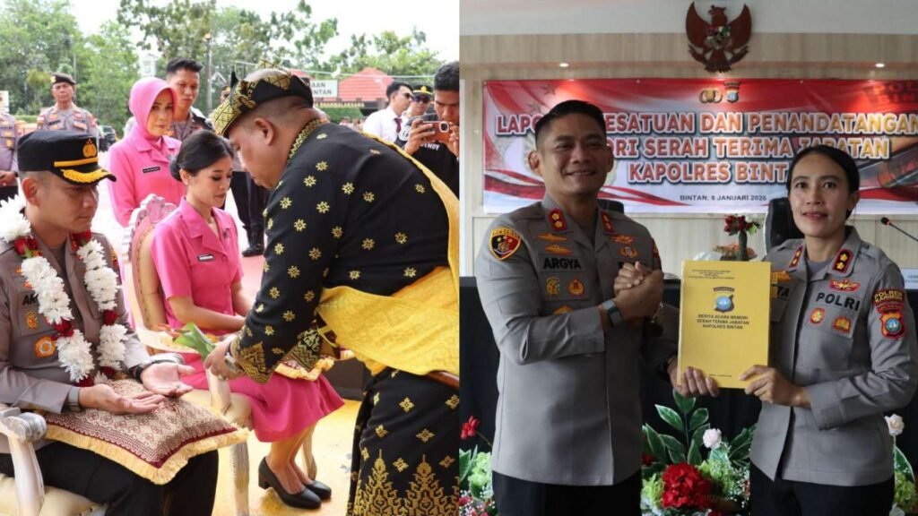 suasana yang berbeda di Mapolres Bintan pagi ini,Langit Bintan menjadi saksi pertemuan dua sosok pemimpin dalam sebuah garis waktu yang disebut pengabdian. Sebuah momen di mana selamat datang diucapkan dengan penuh harapan, dan selamat jalan dilepas dengan untaian doa, Kamis (08/01/2026).