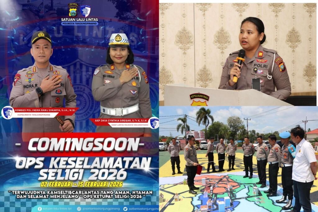 Polresta Tanjungpinang menggelar Latihan Pra Operasi (Lat Pra Ops) Keselamatan Seligi 2026, upaya meningkatkan kesiapan dan profesionalisme personel menjelang pelaksanaan Operasi Keselamatan Seligi, Kamis (29/01/2026).